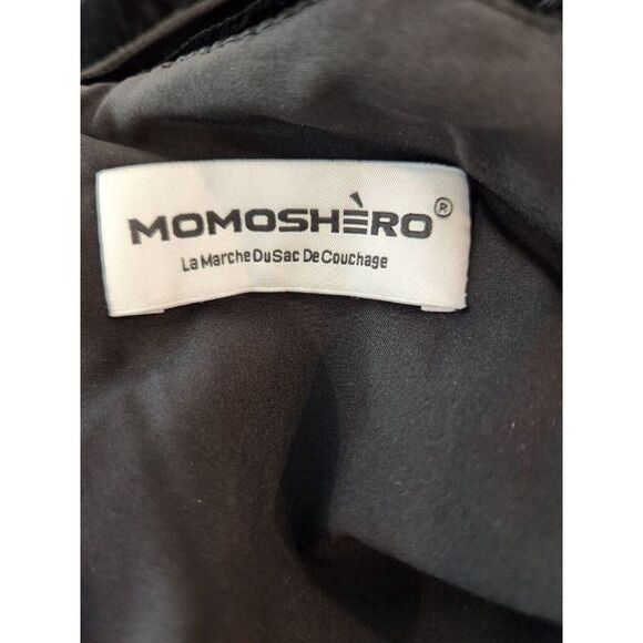 Momoshero Black Long Sleeve Cage Neck Cut Out Velvet Mini Sheath Dress M Italy - Picture 7 of 8